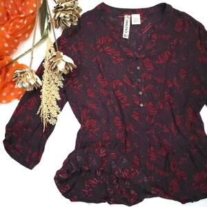 Mimi Chica Reddish Purple Women's Top Sz L